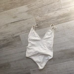 White Zara One Piece Bathing Suit